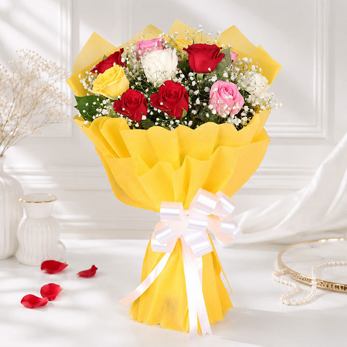 10 Mix Roses Bouquet