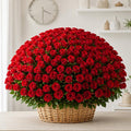 100 Red Colour Roses Basket