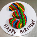 3 Number Gem Birthday Cake
