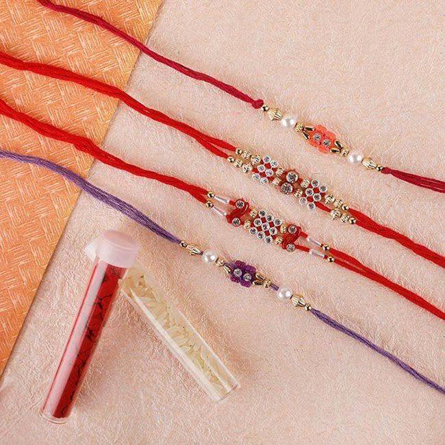 4 Designer Striking Rakhi