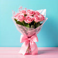 8 Pink Roses Bouquet