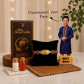Cadbury Bournville Chocolate with Designer Om Rakhi & Best Bhai Standee Gift Combo