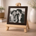 Elegant Wooden Personalized Photo 4x4 Frame - Tabletop Décor Gift