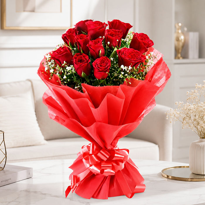 Exotic Red Roses Bouquet