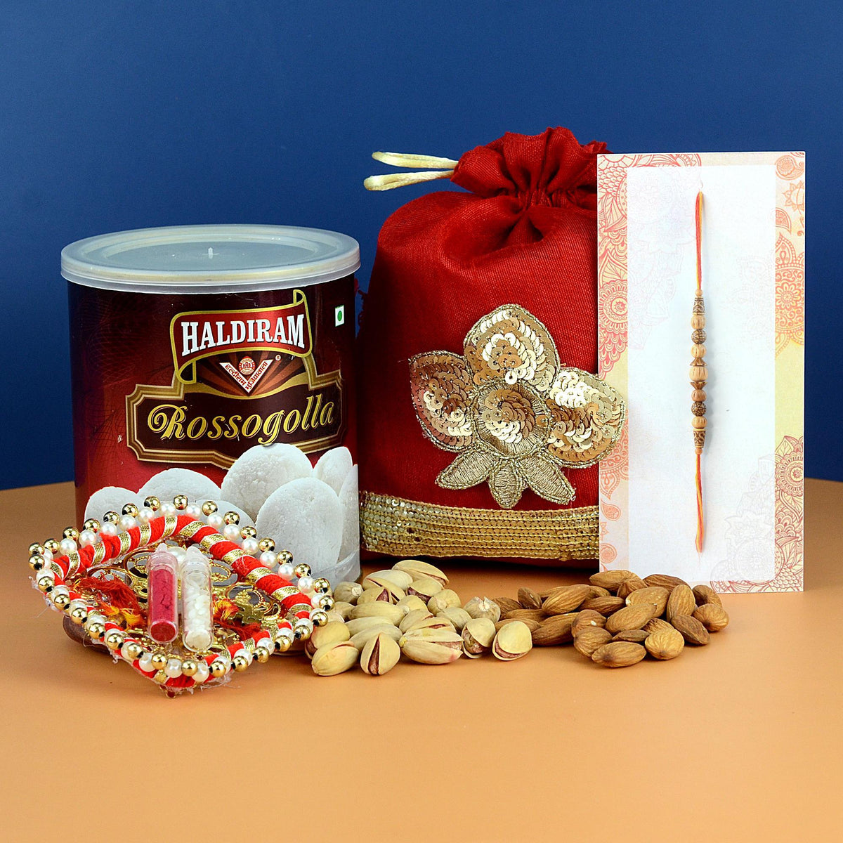 Rosogolla, Dry Fruits & Rakhi