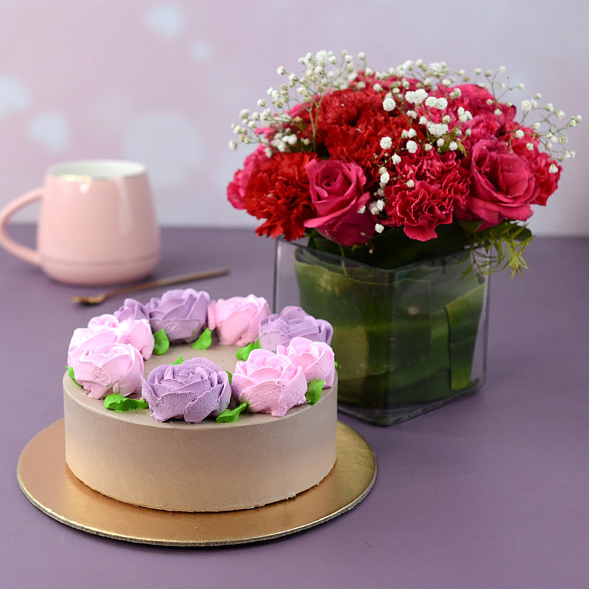 Pretty Flower n Chocolate Cake