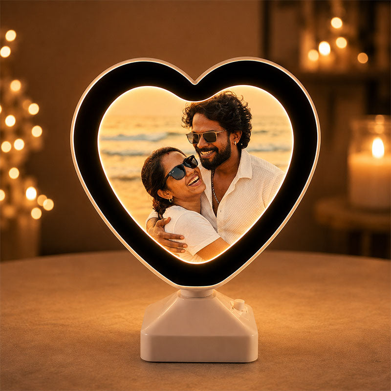 Heart Shape LED Personalized Photo Magic Mirror
