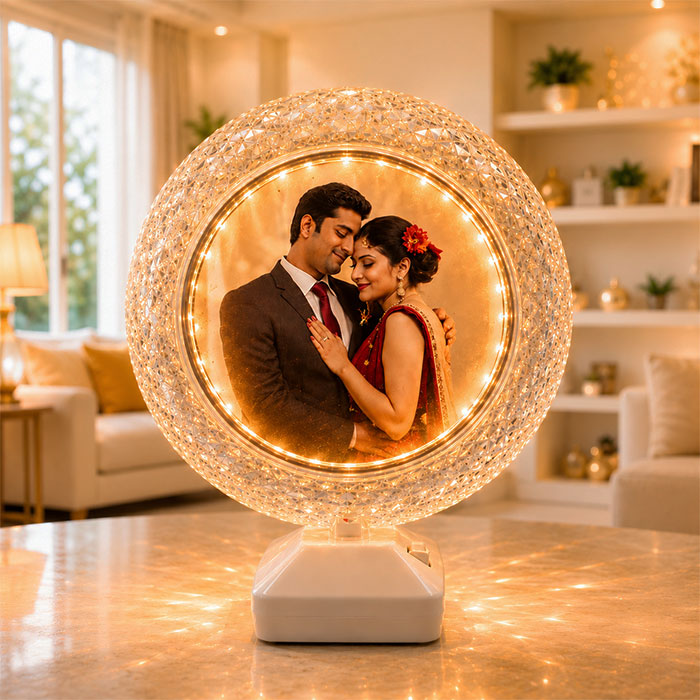Led Crystal Light Photo Frame Lamp
