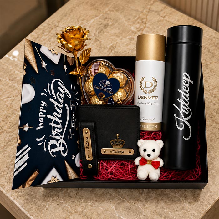 Luxury Personalized Birthday Gift Hamper for Men