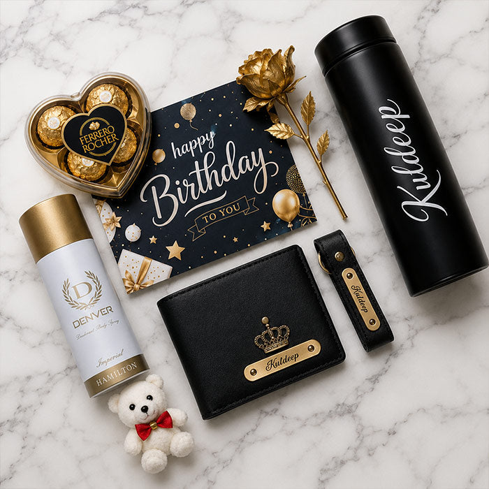 Luxury Personalized Birthday Gift Hamper for Men