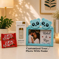 Personalized Couple Gift Hamper with Photo Frame, White Oud Perfume & KitKat Chocolates