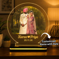 Personalized LED Acrylic Wedding Photo Lamp – (7 Inch)