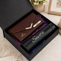 Personalized Luxury Women’s Wallet & Bottle Gift Set