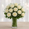 White Roses Vase Arrangement