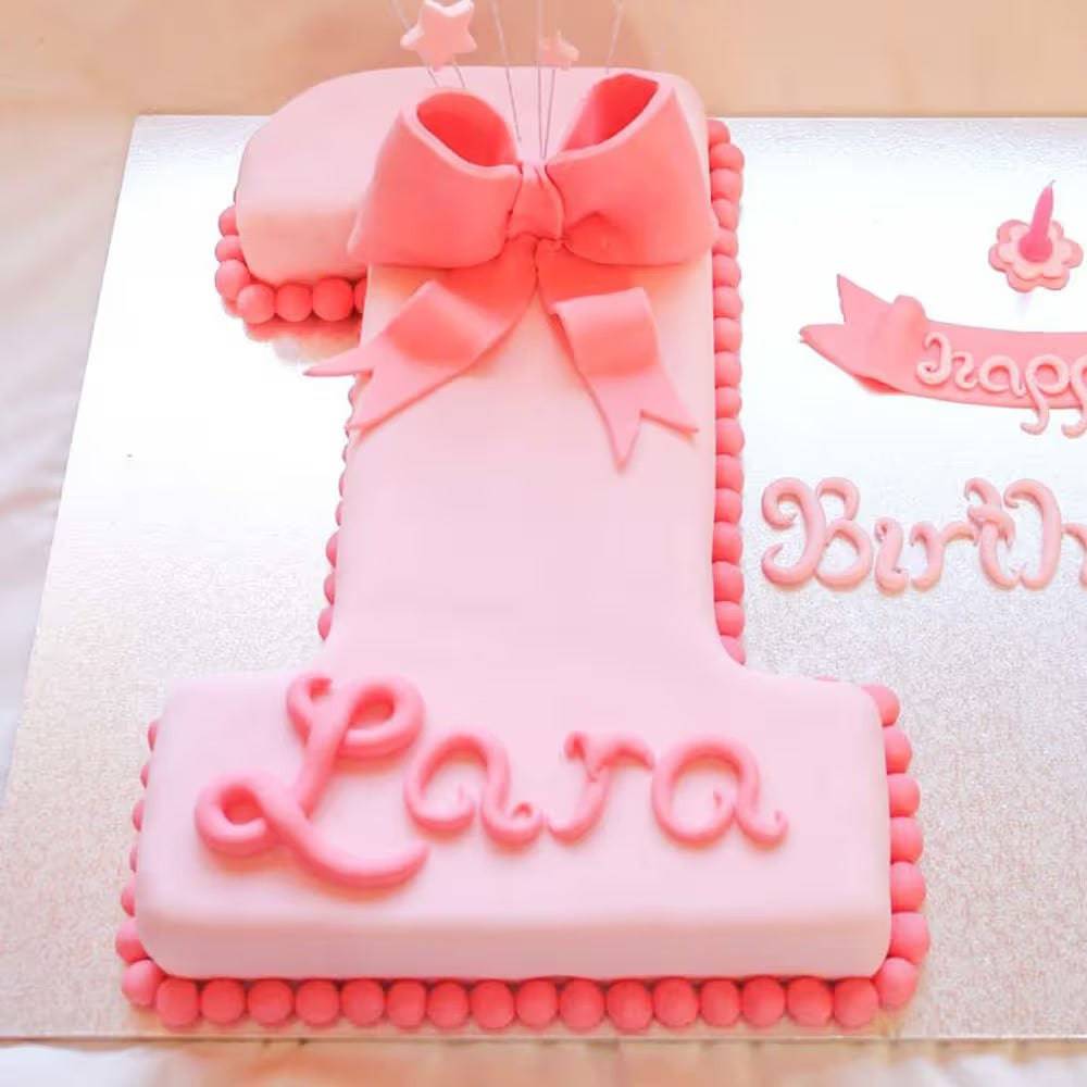 Adorable First Number Birthday Cake