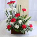 Arrangement Of Twin Color Carnation
