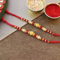 Beaded Stone Studded Pearl Rakhi