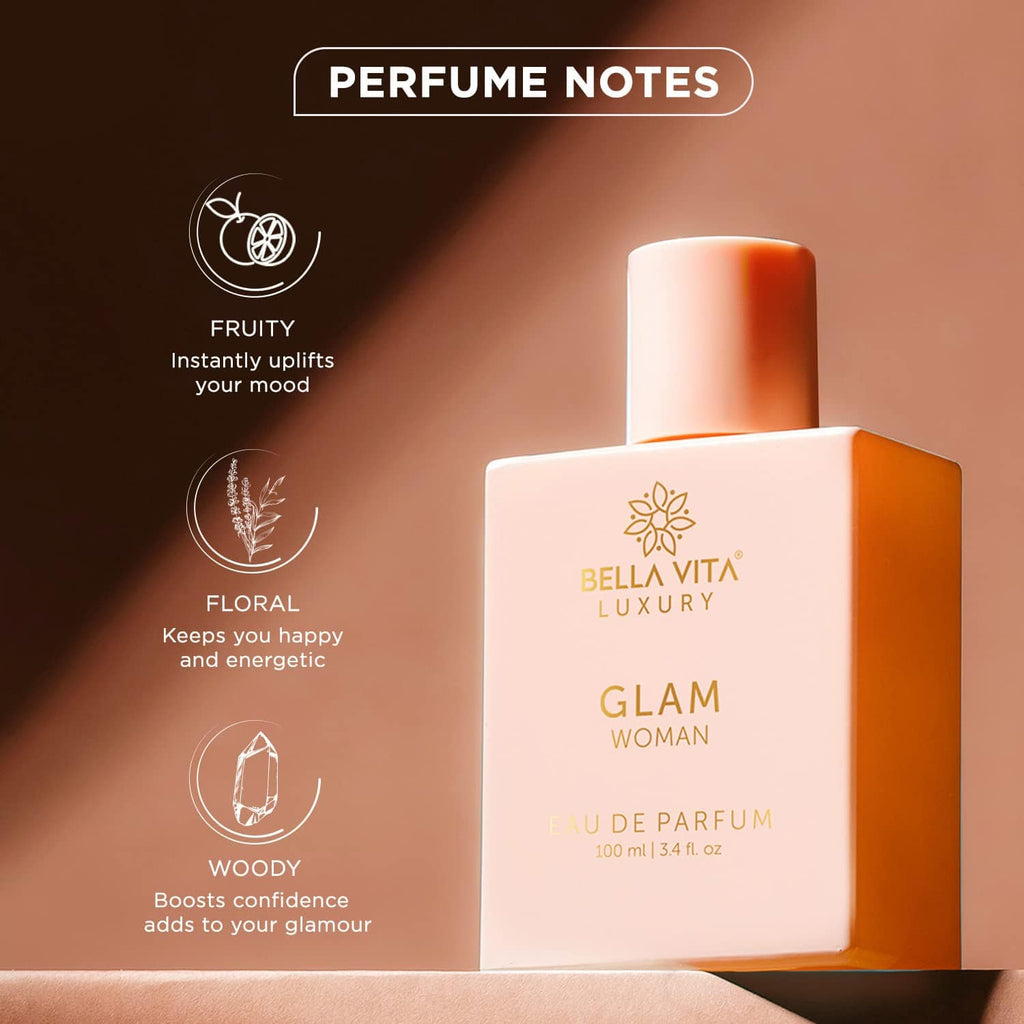 Bella Vita Luxury GLAM Woman Eau De Parfum Perfume for Her with White Honey & Virginia Cedar|Floral Long Lasting EDP Fragrance Scent for Women, 100 Ml