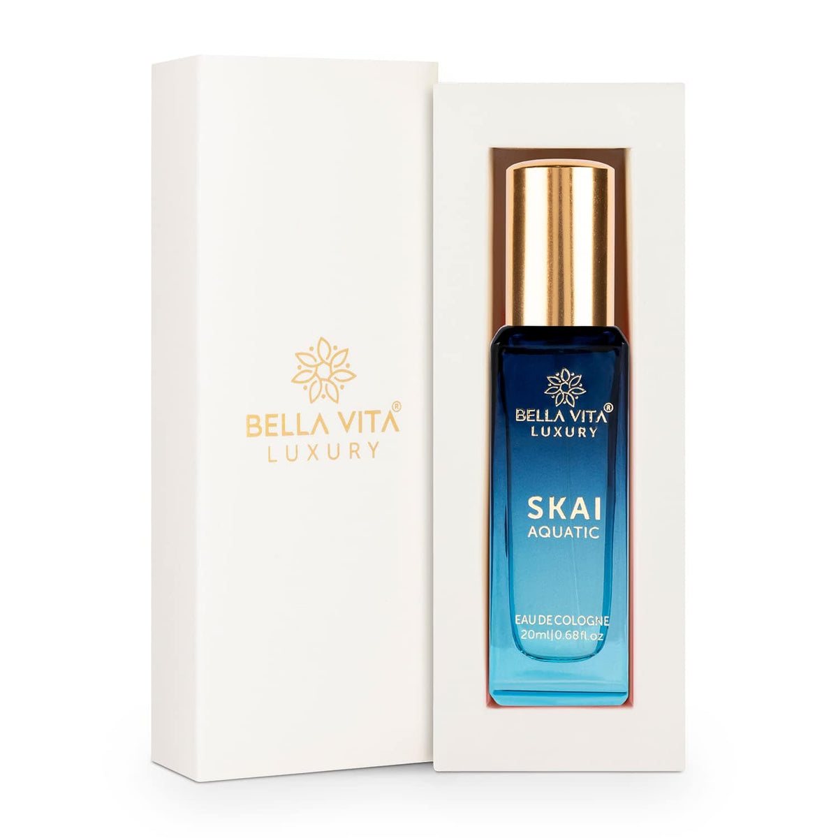 Bella Vita Luxury Skai Aquatic Eau De Cologne Unisex Perfume for Men & Women with Bergamot, Pink Pepper |Long Lasting Aqua EDC Fragrance Scent, 100 Ml