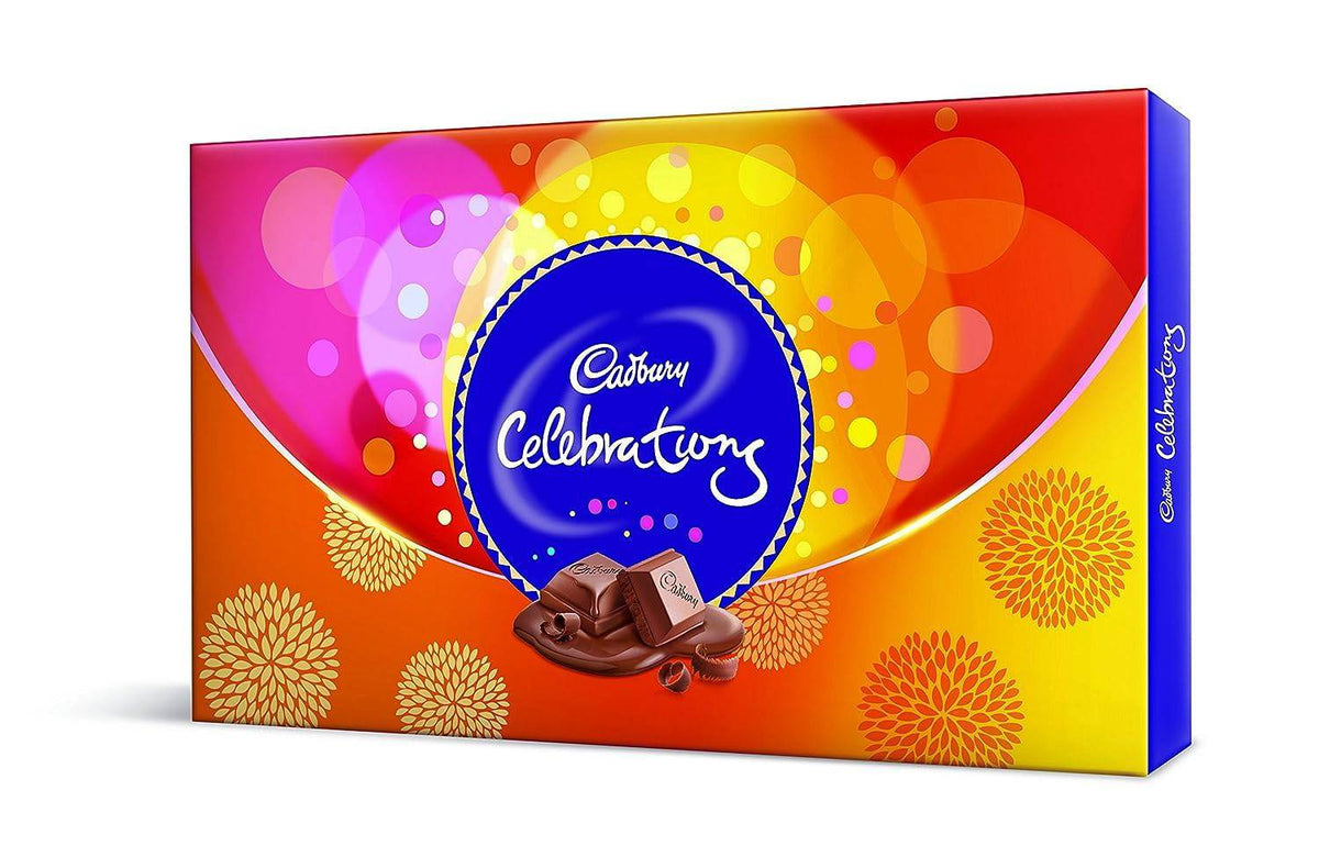 Bhai Dooj Gift Set for Brother with Cadbury Celebrations Chocolates & Dry Fruit Almonds 100g - Bhai Dooj Tika Diwali Gift Combo Pack Hamper Diwali Gifts for Family and Friends Employees Staff Clients
