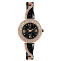 Black Dial Metal Chain Analog Watch for Women