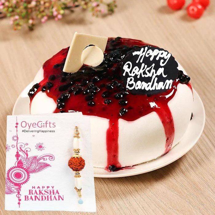 Blueberry Cake With Rakhi