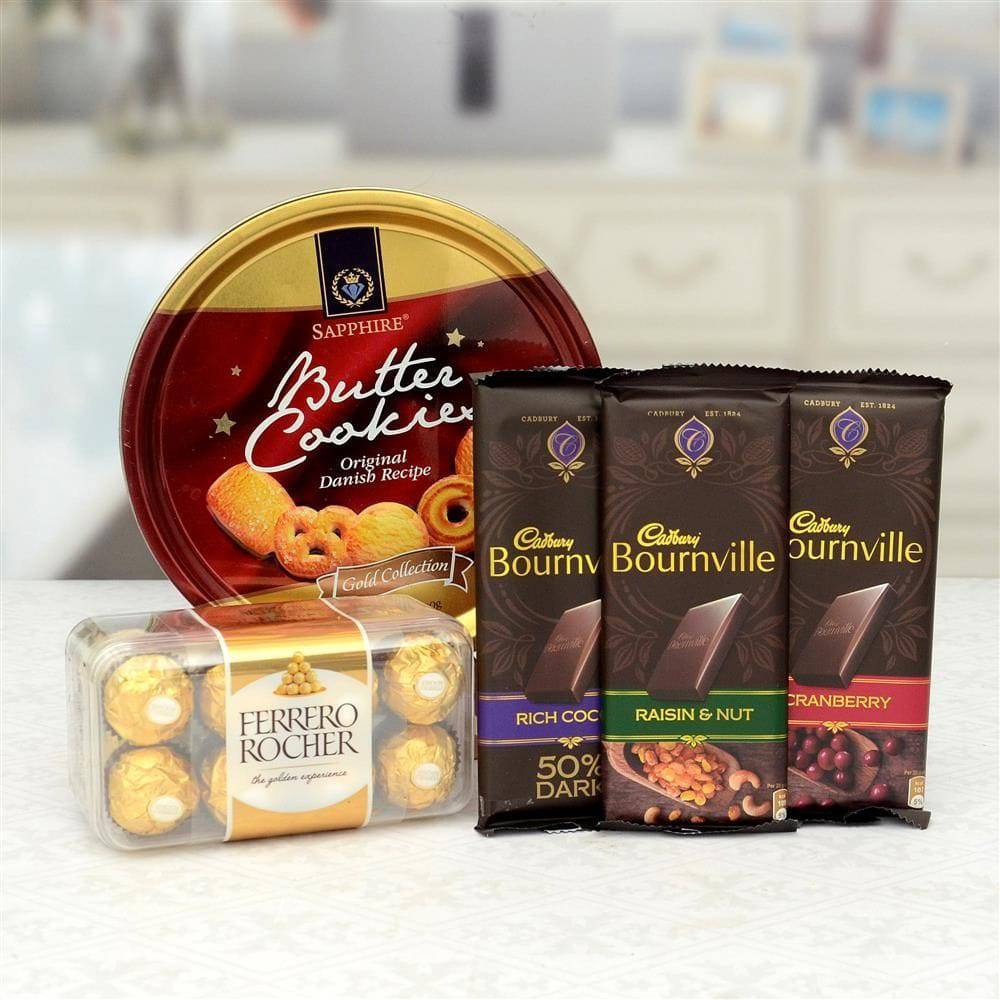 Bournville With Ferrero Rocher & Butter Cookies