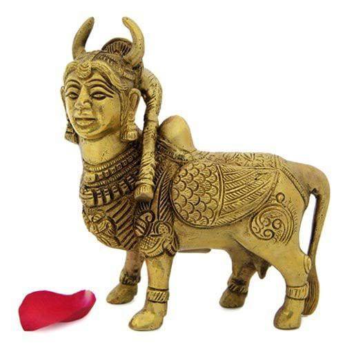 Brass Kamadhenu Cow Idol