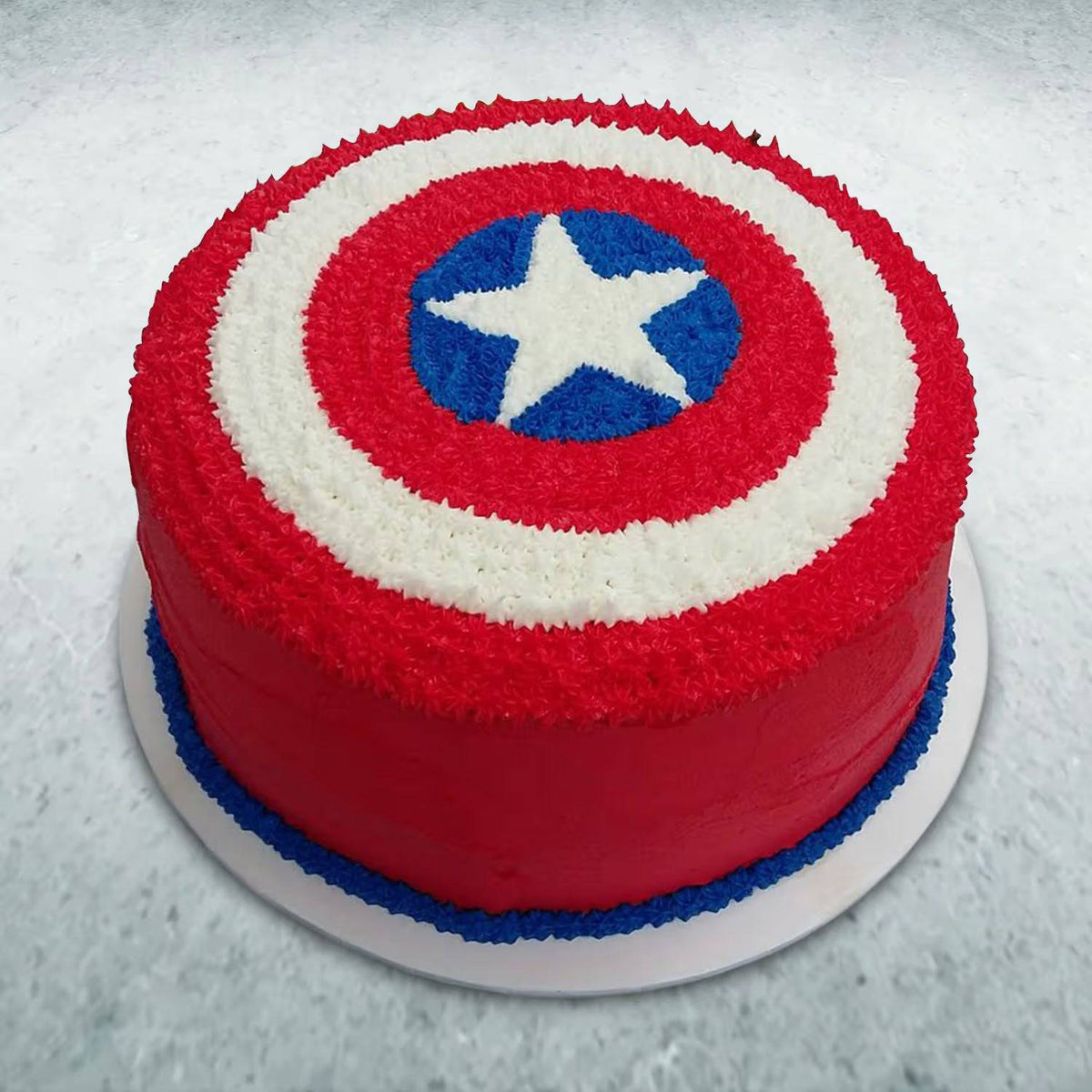 Captain America Theme Cake - Super Hero