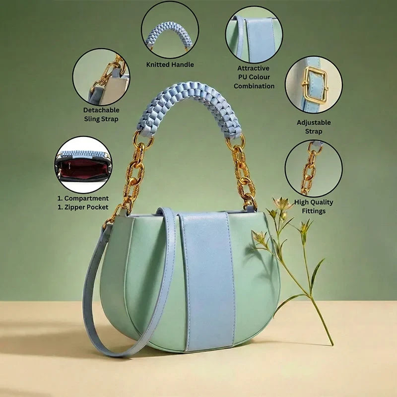 Celeste Pastel Chain Top-Handle Bag