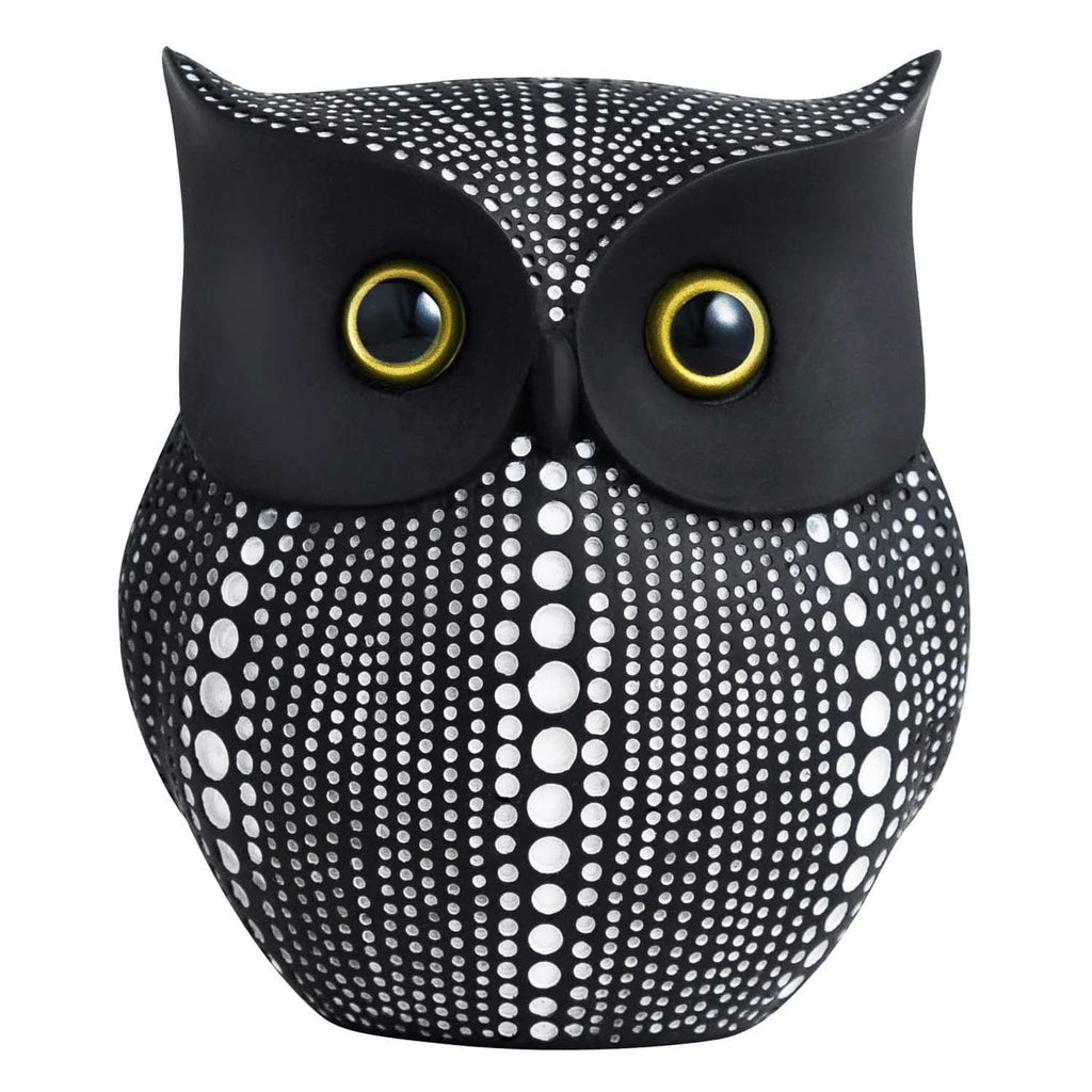 Classy Lucky Owl Resin Art Figure Showpiece -(Pack of 1, White)
