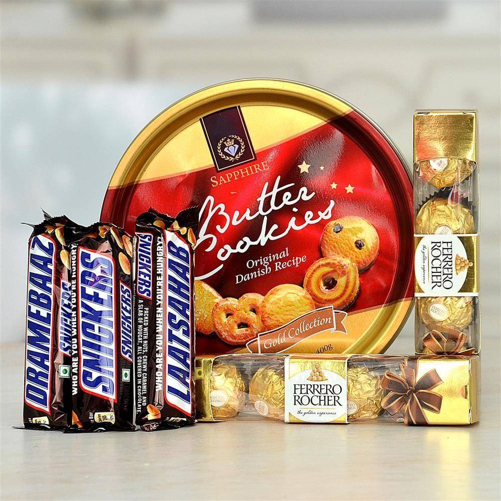Cookieso, Snickers with Ferrero Rocher Chocolates Hamper