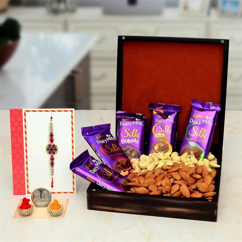 Dairy Milk Chocolates With Almonds Hamper for Rakhi