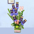 Dairy Milk N Roses Vase