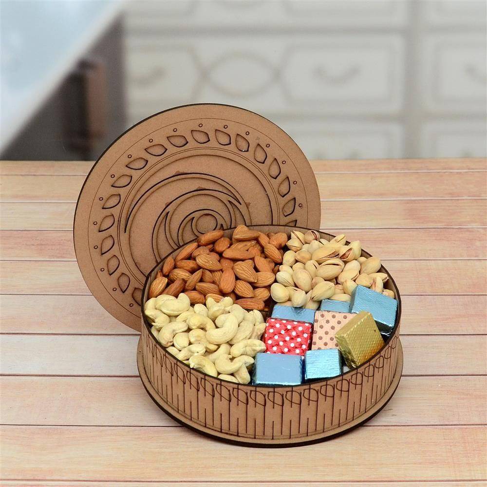 Decorated Box of Chcolates and Dryfruits