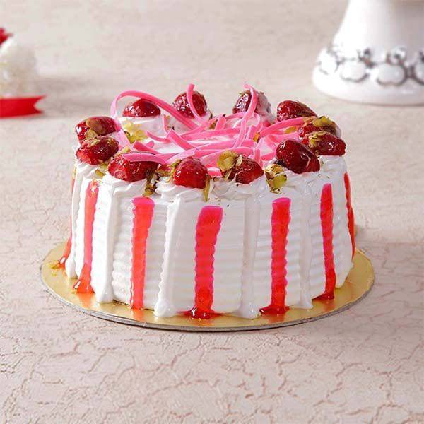 Delicious Round Strawberry Cake