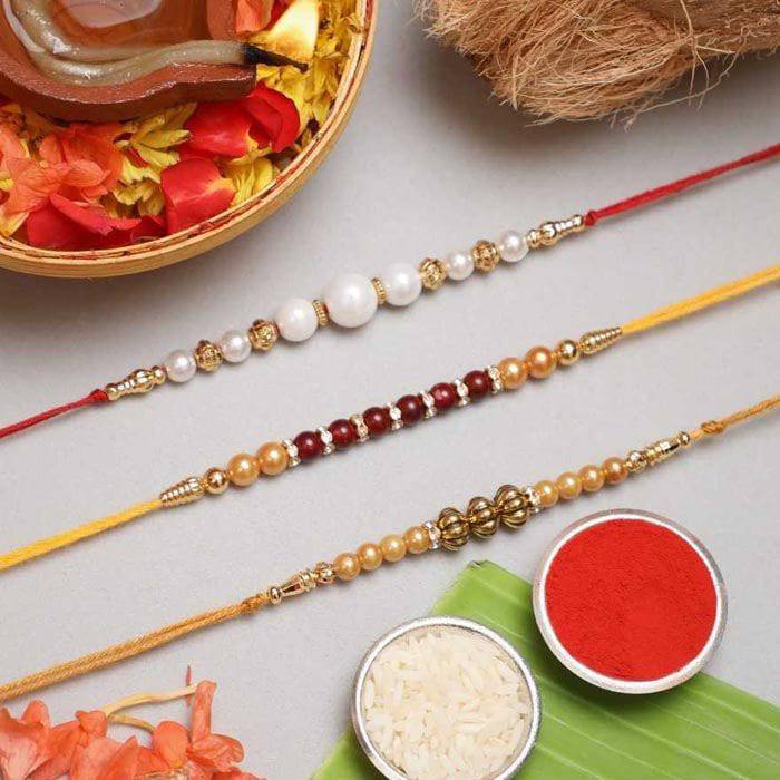 Designer Chawal Roli Pack, Rakhi Set 3