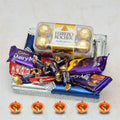 Diwali Chocolate Thali - 3 Dairy Milk, 2 Kit Kat in a Thali