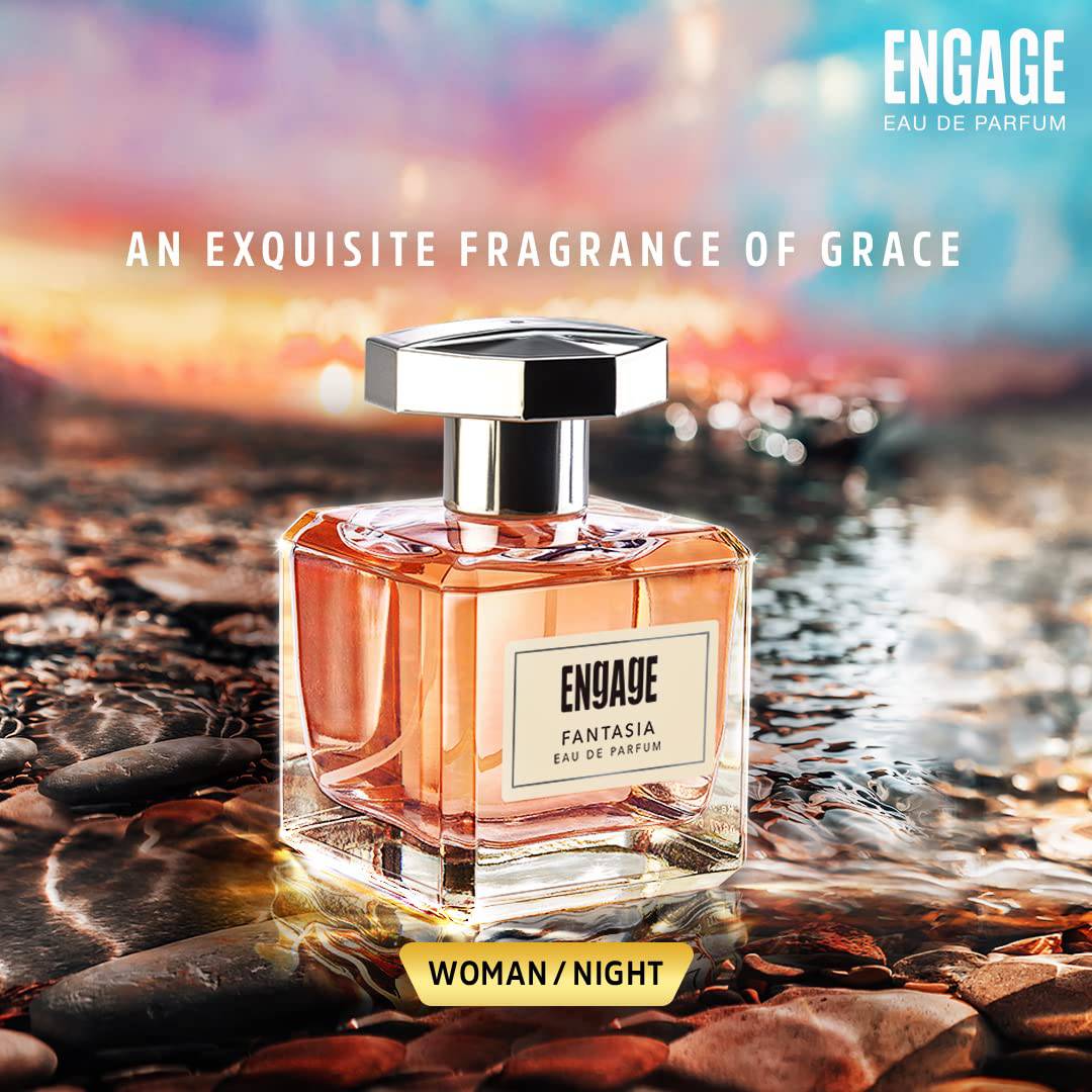 Engage Fantasia Perfume for Women, Long Lasting, Floral & Spicy, for Night Occasions, Gift for Women, Free Tester with pack, 100ml
