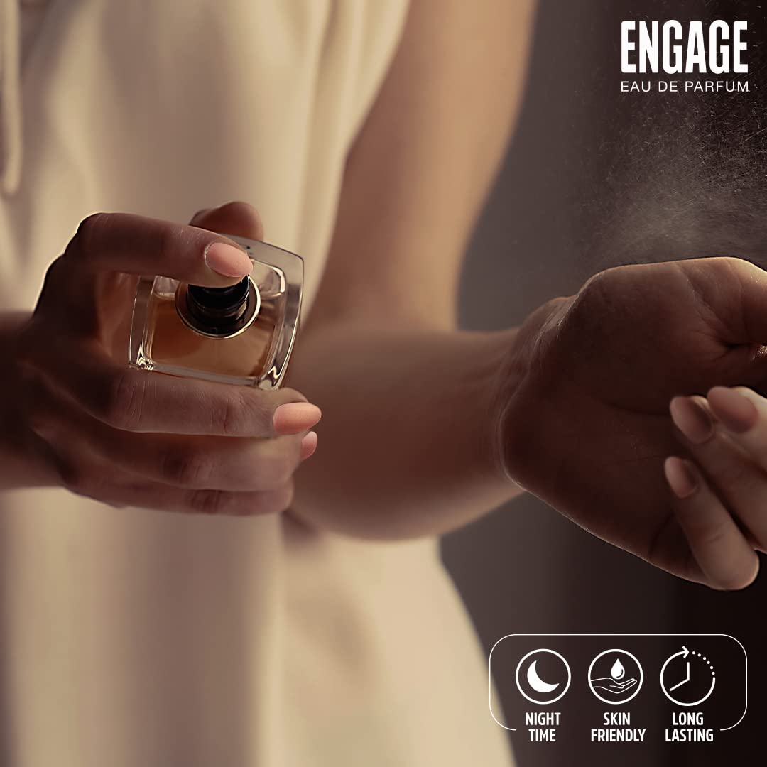 Engage Fantasia Perfume for Women, Long Lasting, Floral & Spicy, for Night Occasions, Gift for Women, Free Tester with pack, 100ml
