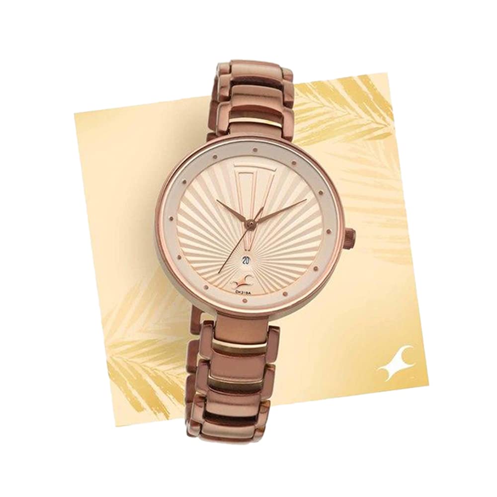Fastrack Ruffles Analog Beige Dial Women's Watch-6216QM01/NR6216QM01