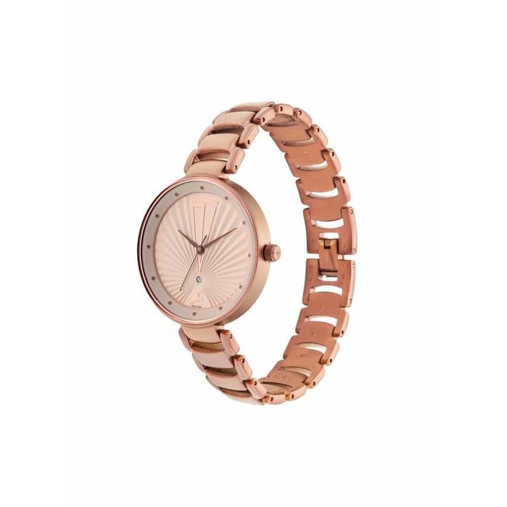Fastrack Ruffles Analog Beige Dial Women's Watch-6216QM01/NR6216QM01