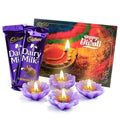 FLORAL CANDLE SET & CHOCOLATES HAMPER
