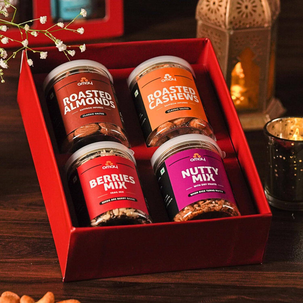 Foods Wholesome Treats Gift Box I Corporate Gift I Dry-Fruits, Healthy Snacks, Premium Gift Hamper I Gourmet Gift I Birthday Anniversary Gift I Premium Gift Box I Diwali Gift Hamper I Diwali Gift Box I Diwali Gift For Employees