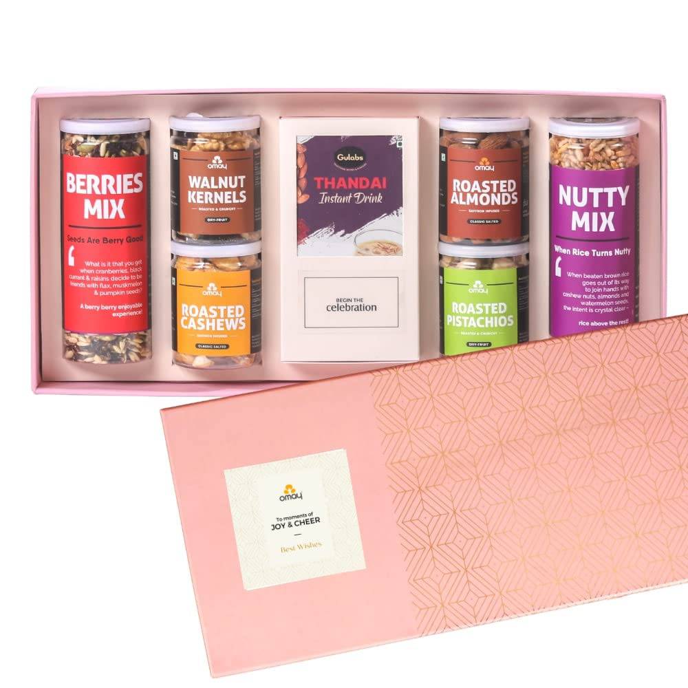 Foods Wholesome Treats Gift Box I Corporate Gift I Dry-Fruits, Healthy Snacks, Premium Gift Hamper I Gourmet Gift I Birthday Anniversary Gift I Premium Gift Box I Diwali Gift Hamper I Diwali Gift Box I Diwali Gift For Employees