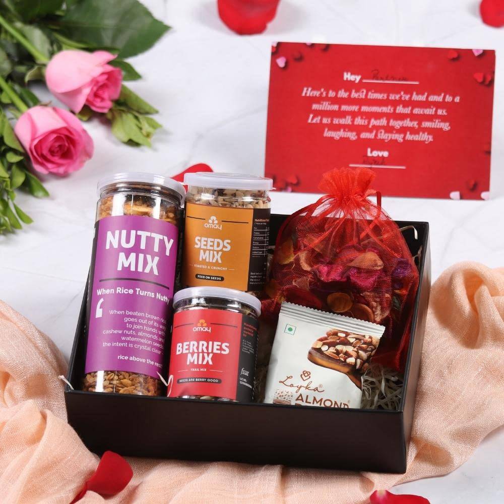 Foods Wholesome Treats Gift Box I Corporate Gift I Dry-Fruits, Healthy Snacks, Premium Gift Hamper I Gourmet Gift I Birthday Anniversary Gift I Premium Gift Box I Diwali Gift Hamper I Diwali Gift Box I Diwali Gift For Employees