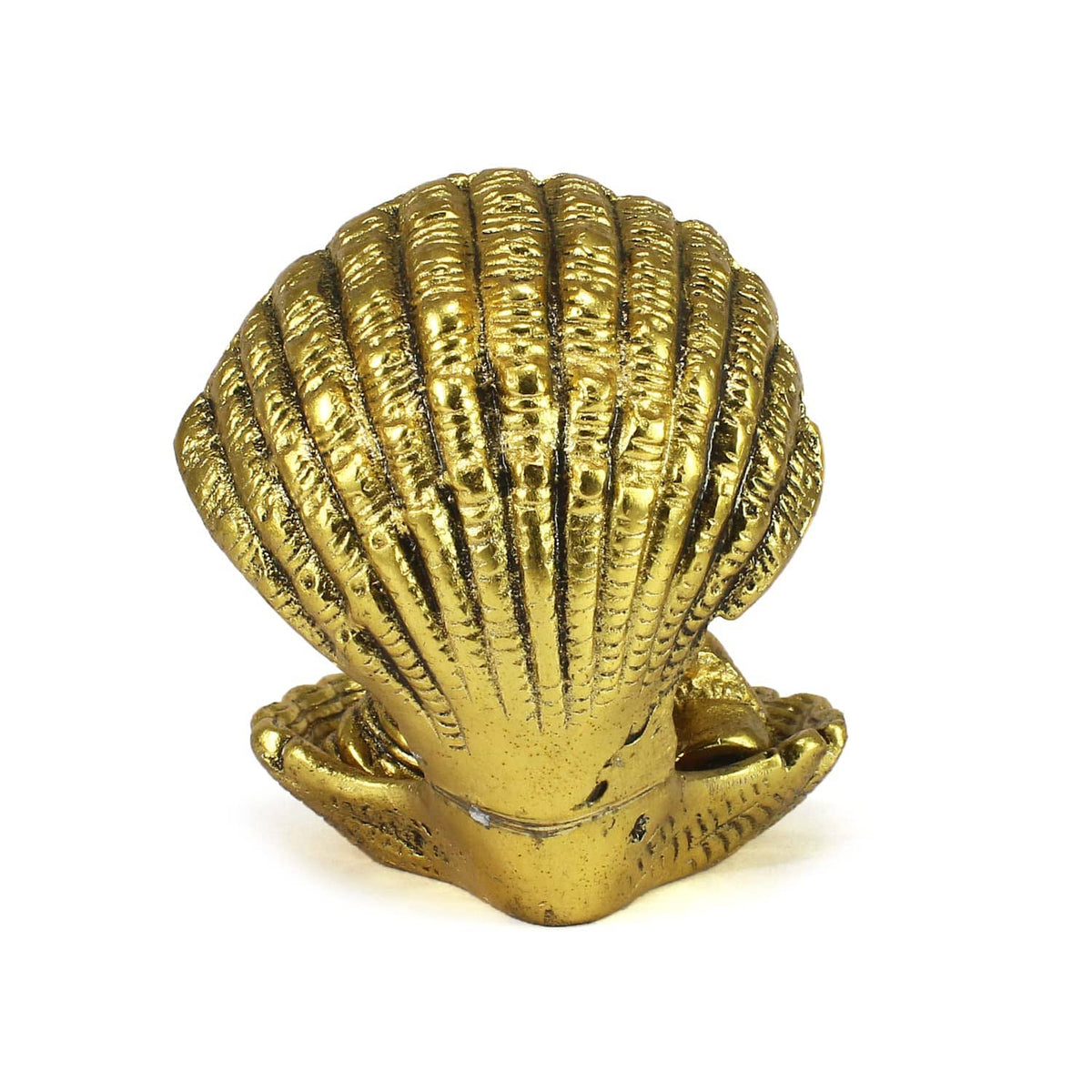 Golden Bal Gopal Krishna Having Makhan' Decorative Showpiece (Metal, 8 cm x 9 cm, Golden, AGK507)