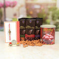 Haldiram Sweet Bournville and Almond Hamper With Rakhi