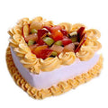 Half kg Delectable Fruit Heart Cake