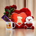 Sorry Mug & Pillow With A Rose & Chocolate
